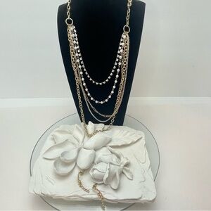 CLAIRE’S Necklace and Earrings Set Multi-Later Chain